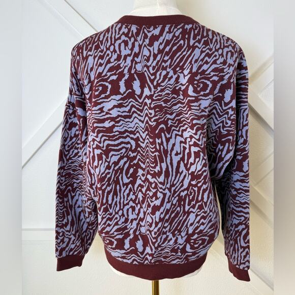 NWT Madewell (Re)sourced Cotton Oversized Sweatshirt in Tigerized Print Size XS - Picture 6 of 10